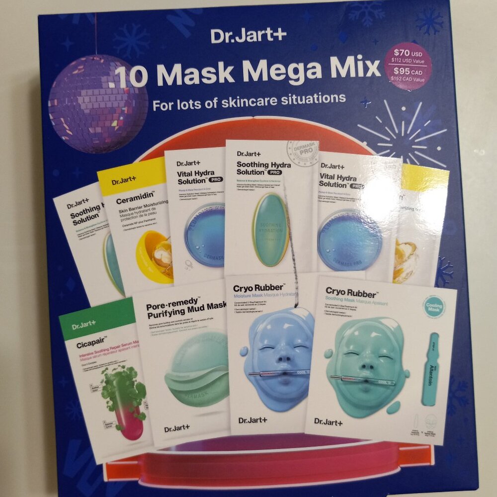 NEW Dr. Jart Korean Face Mask 10 Pack Gift Set